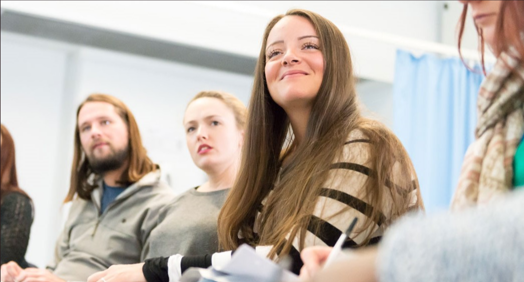 Attentive students in a classroom